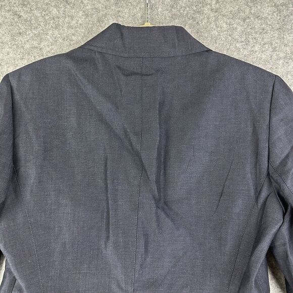 Lafayette 148 New York Blazer Womens 4 Linen Wool Notched Lapel Cuffed Jacket - Picture 8 of 16